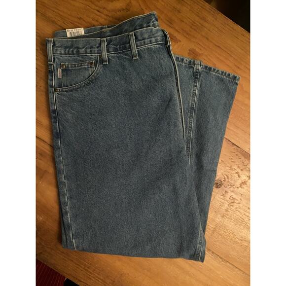 Carhartt Jeans Mens 50x32 Blue Denim Pants Holter Relaxed Straight Leg - Picture 2 of 5